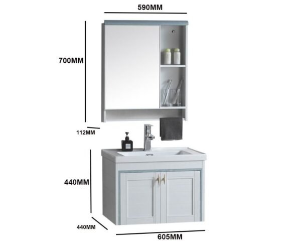 Bathluxe BV-819 Bathroom Cabinet - Dimensions - Subhadeep Enterprises