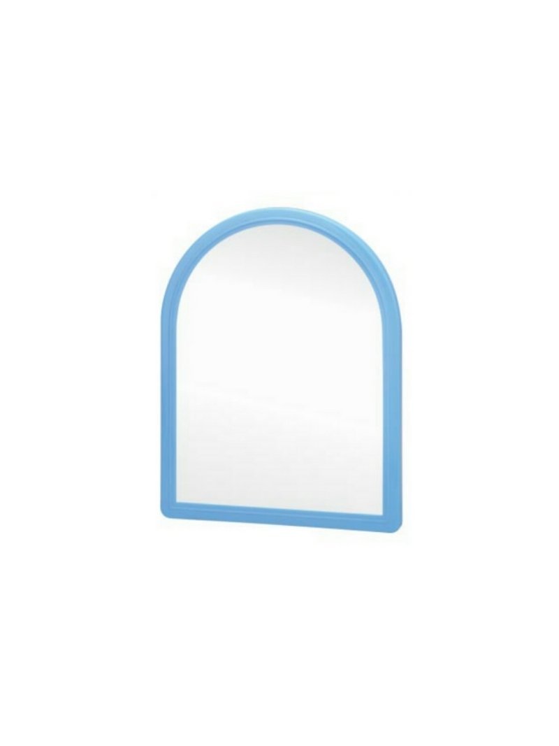 Bathroom Mirror – Light Blue Plastic Frame